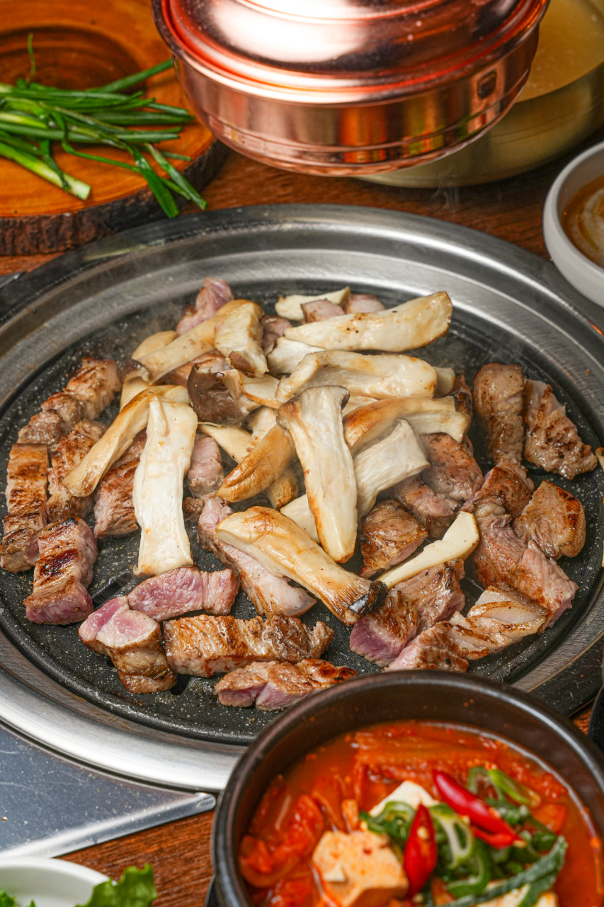 산장 장작구이